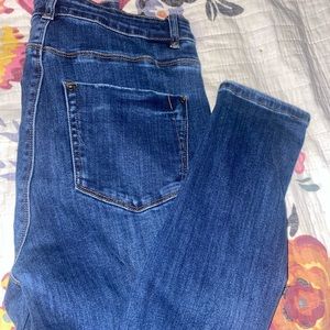 High waisted skinny jeans
